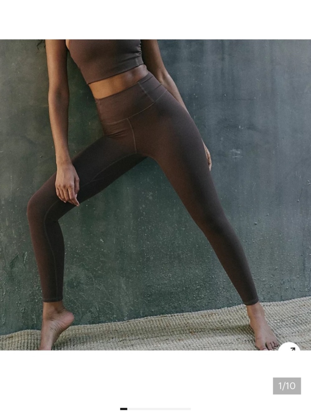 Free People Never Better 7/8 Leggings in Chocolate Brown
